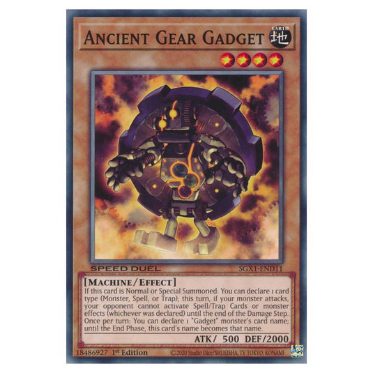 Yu-Gi-Oh! - Speed Duel GX - Duel Academy Box - Ancient Gear Gadget (Common) SGX1-END11