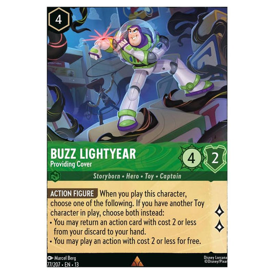 Lorcana - Attack of the Vine! - Buzz Lightyear - Providing Cover (Rare) - 77/207