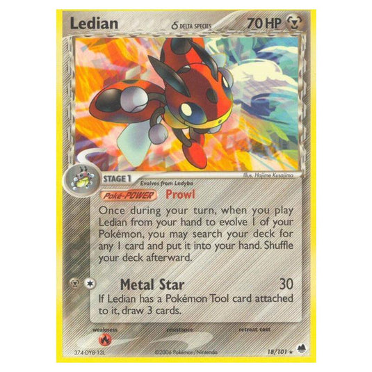 Pokemon - EX Dragon Frontiers - Ledian δ Delta Species - 018