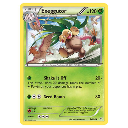 Pokemon - XY - Roaring Skies - Exeggutor - 2/108 (Reverse Holo)