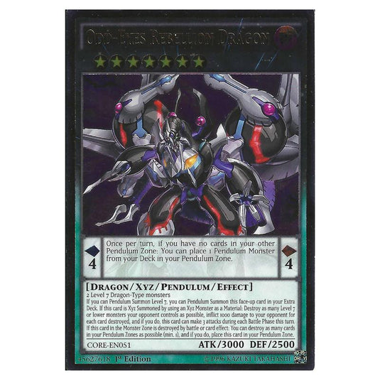 Yu-Gi-Oh! - Clash of Rebellions - Odd-Eyes Rebellion Dragon (Ultimate Rare) CORE-EN051