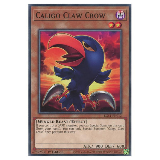 Yu-Gi-Oh! - Egyptian God Deck - Slifer the Sky Dragon - Caligo Claw Crow (Common) EGS1-EN012