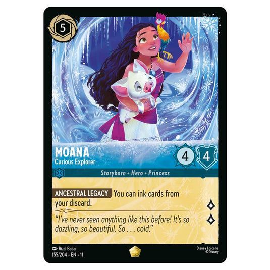 Lorcana - Winterspell - Moana - Curious Explorer (Legendary) - 155/204