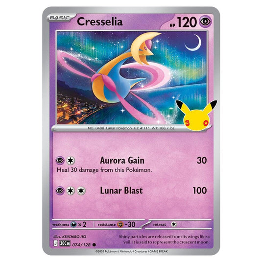 Pokemon - 30th Celebration - Cresselia - 074/128
