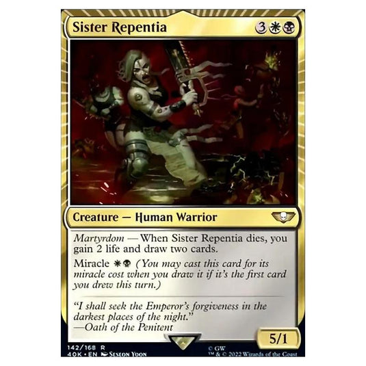 Magic The Gathering - Universes Beyond - Warhammer 40k - Sister Repentia - 142/168