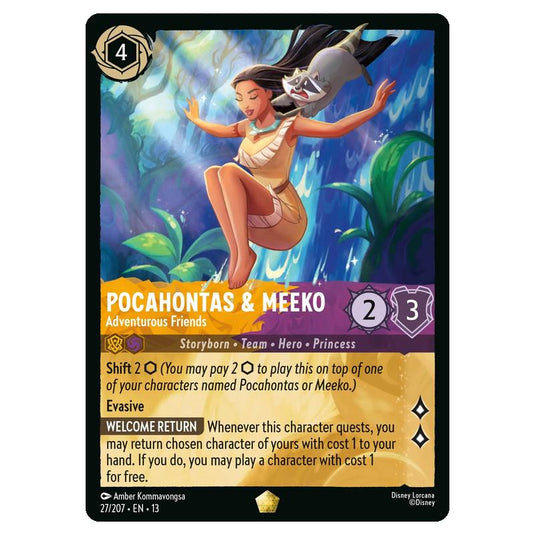 Lorcana - Attack of the Vine - Pocahontas & Meeko - Adventurous Friends (Legendary) - 27/207