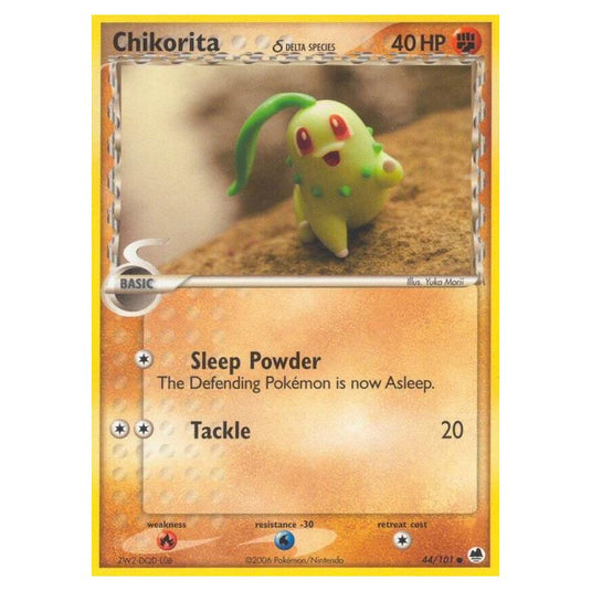 Pokemon - EX Dragon Frontiers - Chikorita δ Delta Species - 044