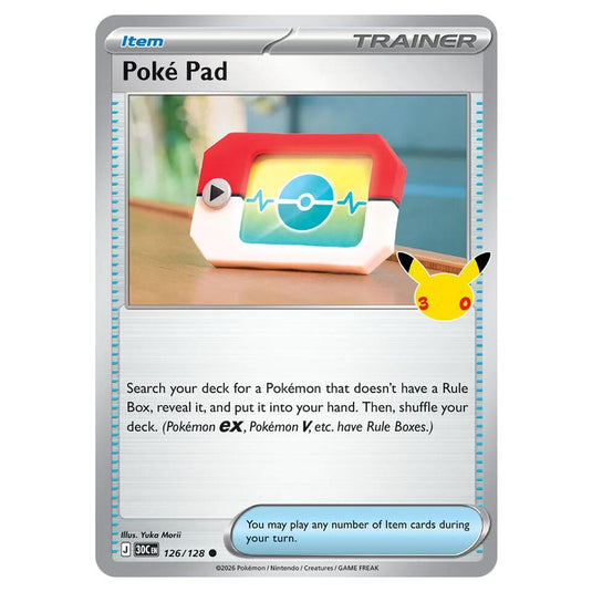 Pokemon - 30th Celebration - Poké Pad - 126/128