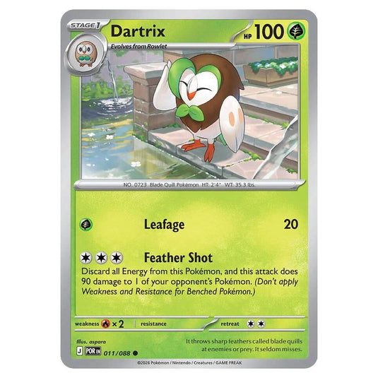 Pokemon - Mega Evolution - Perfect Order - Dartrix - 011/088