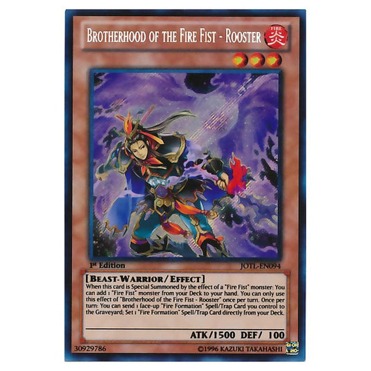 Yu-Gi-Oh! - Judgment of the Light - Brotherhood of the Fire Fist - Rooster (Secret Rare) JOTL-EN094
