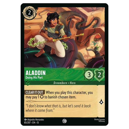 Lorcana - Attack of the Vine - Aladdin - Doing His Part (Common) - 85/207