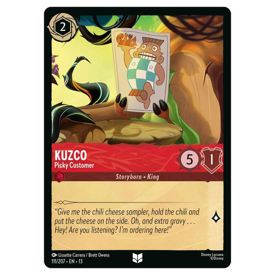 Lorcana - Attack of the Vine - Kuzco - Picky Customer (Uncommon) - 111/207