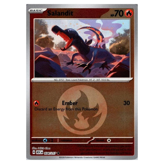 Pokemon - Mega Evolution - Ascended Heroes - Energy Reverse Holo - Salandit - 034/217