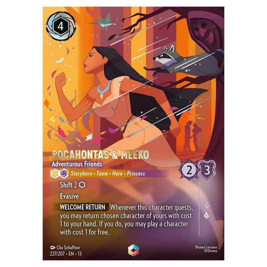 Lorcana - Attack of the Vine! - Pocahontas & Meeko - Adventurous Friends (Enchanted) - 227/207