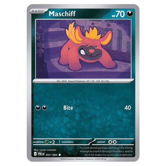 Pokemon - Mega Evolution - Pitch Black - Maschiff - 057/084