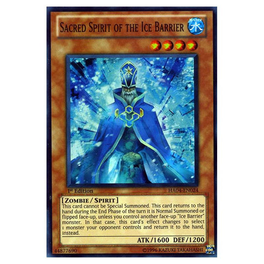 Yu-Gi-Oh! - Hidden Arsenal 4 - Trishula's Triumph - Sacred Spirit of the Ice Barrier (Super Rare) HA04-EN024