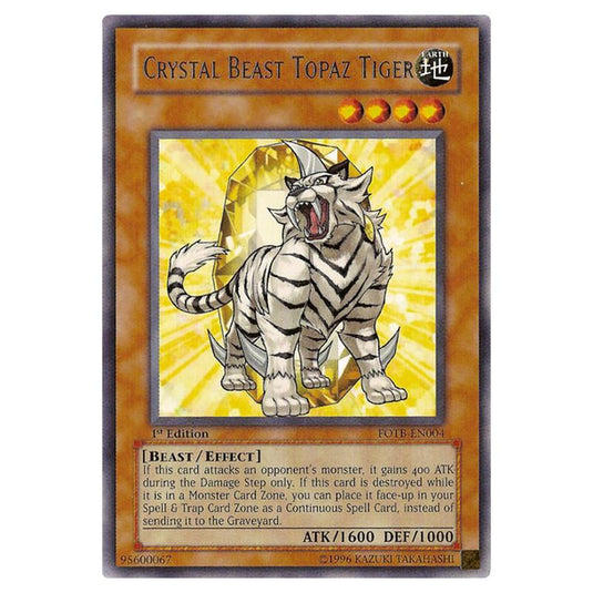 Yu-Gi-Oh! - Force of the Breaker - Crystal Beast Topaz Tiger (Rare) FOTB-EN004