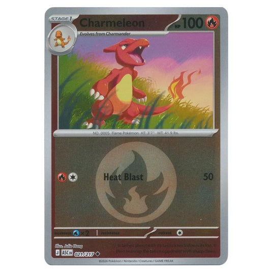 Pokemon - Mega Evolution - Ascended Heroes - Energy Reverse Holo - Charmeleon - 021/217