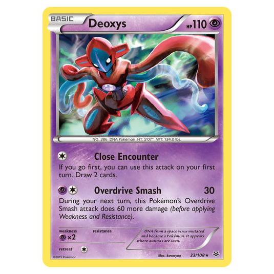 Pokemon - XY - Roaring Skies - Deoxys - 33/108 (Reverse Holo)