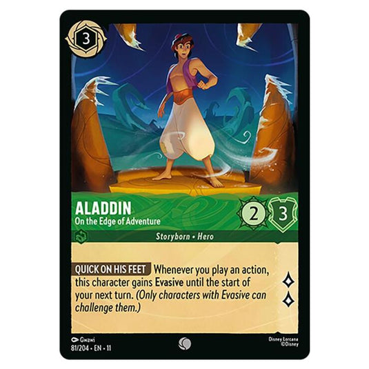 Lorcana - Winterspell - Aladdin - On the Edge of Adventure (Common) - 081/204