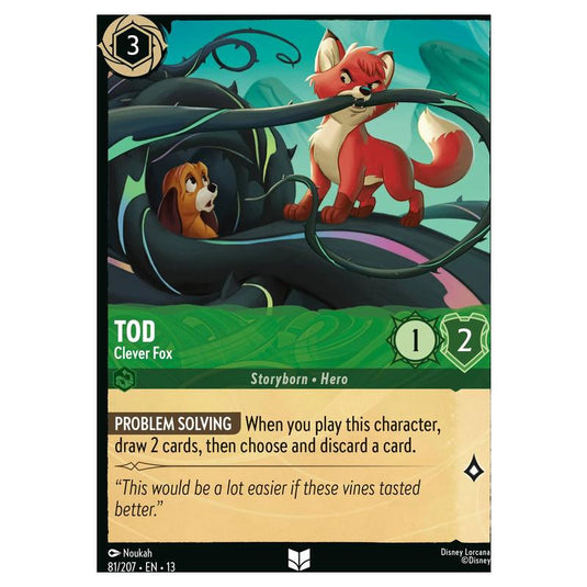 Lorcana - Attack of the Vine! - Tod - Clever Fox (Uncommon) - 81/207
