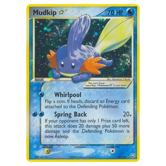 Pokemon - EX Team Rocket Returns - Mudkip ☆ Gold Star - 107/109