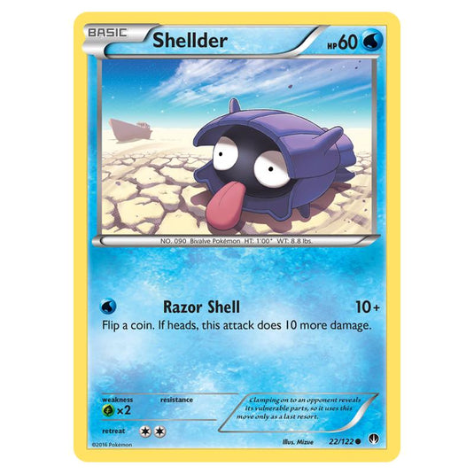 Pokemon - XY - Breakpoint - Shellder - 22/122 (Reverse Holo)