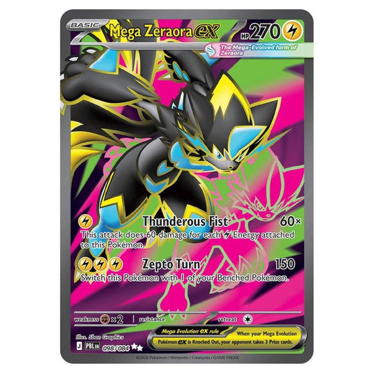 Pokemon - Mega Evolution - Pitch Black - Mega Zeraora ex - 098/084