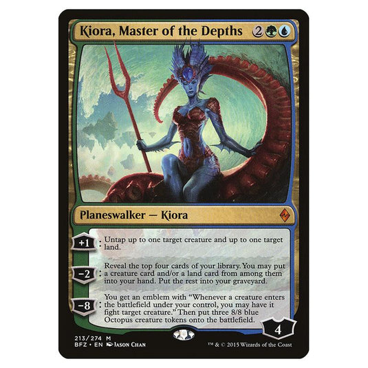 Magic The Gathering - Battle For Zendikar - Kiora, Master Of The Depths - 213/274
