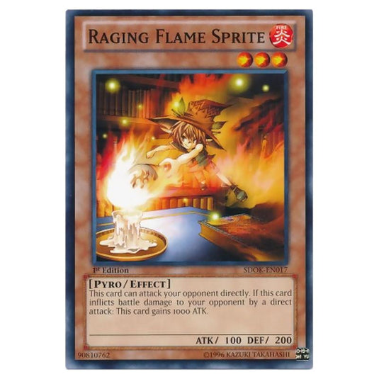 Yu-Gi-Oh! - Onslaught of the Fire Kings Structure Deck - Raging Flame Sprite (Common) SDOK-EN017