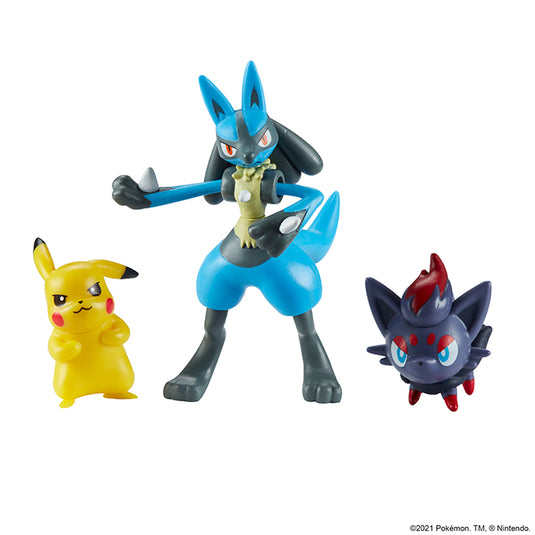 Pokemon - Battle Figures 3 Pack - Lucario, Zorua & Pikachu