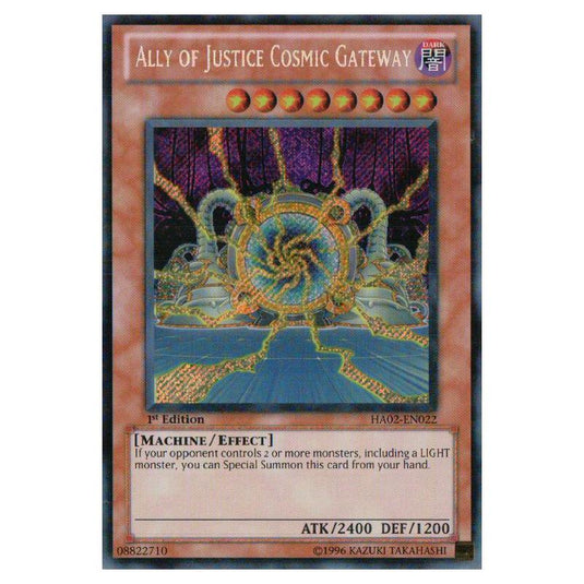 Yu-Gi-Oh! - Hidden Arsenal 2 - Ally of Justice Cosmic Gateway (Secret Rare) HA02-EN022