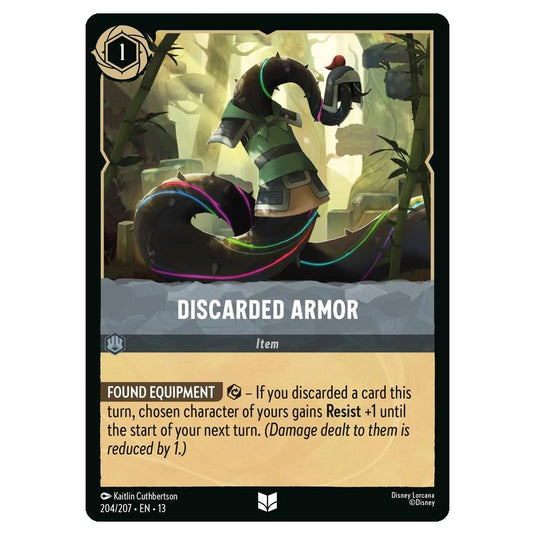 Lorcana - Attack of the Vine - Discarded Armor (Uncommon) - 204/207