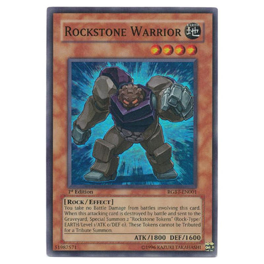 Yu-Gi-Oh! - Raging Battle - Rockstone Warrior (Super Rare) RGBT-EN001