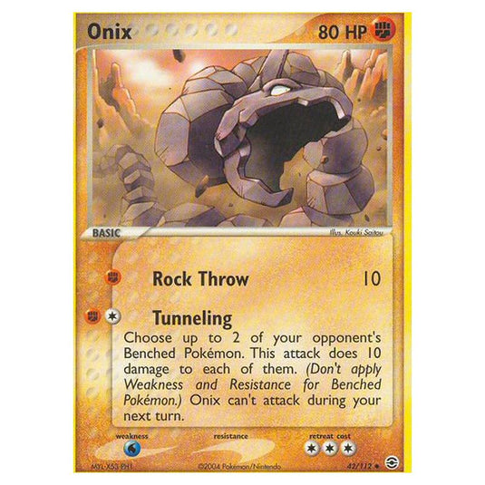 Pokemon - EX Series - FireRed & LeafGreen - Onix - 42/112