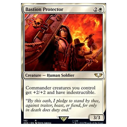 Magic The Gathering - Universes Beyond - Warhammer 40k - Bastion Protector - 182/168