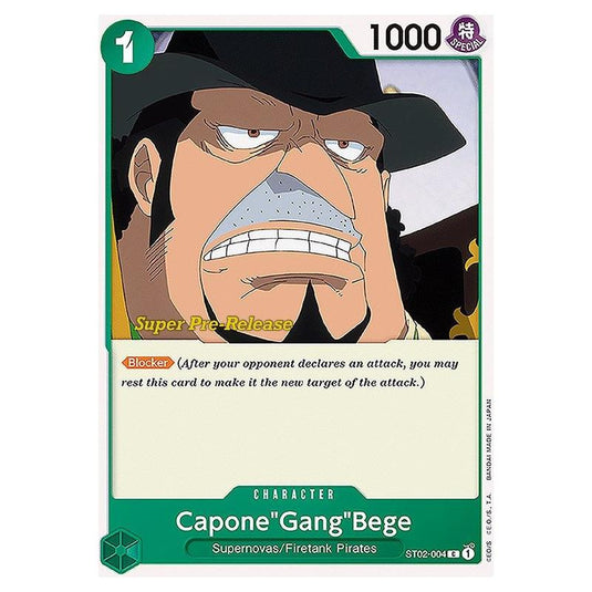 One Piece - ST-02: Starter Deck - Worst Generation - Super Pre-Release - Capone"Gang"Bege - ST02-004p