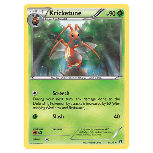 Pokemon - XY - Breakpoint - Kricketune - 6/122 (Reverse Holo)