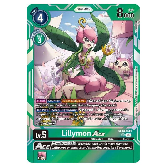 Digimon Card Game - BT-14: Blast Ace - Lillymon Ace - BT14-049