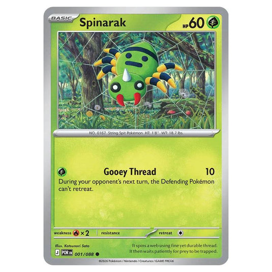 Pokemon - Mega Evolution - Perfect Order - Spinarak - 001/088