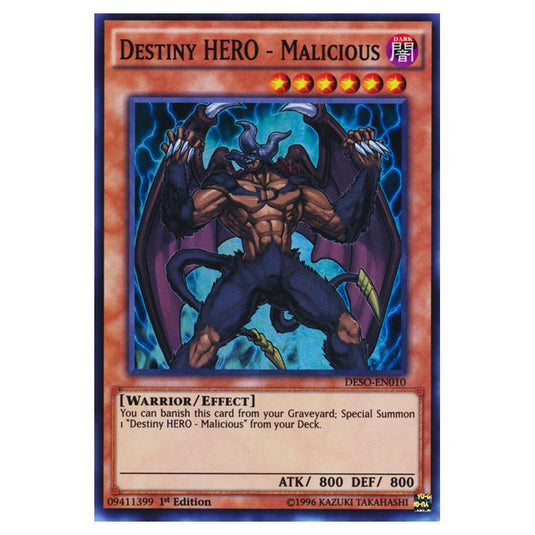 Yu-Gi-Oh! - Destiny Soldiers - Destiny HERO - Malicious (Super Rare) DESO-EN010
