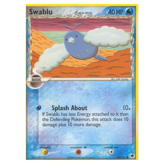 Pokemon - EX Dragon Frontiers - Swablu δ Delta Species - 065