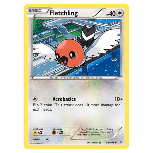 Pokemon - XY - Roaring Skies - Fletchling - 82/108 (Reverse Holo)