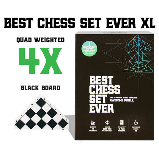 Best Chess Set Ever - Double sided XL (Black Board + Green Board)