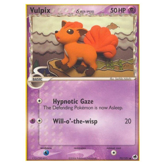 Pokemon - EX Dragon Frontiers - Vulpix δ Delta Species - 070