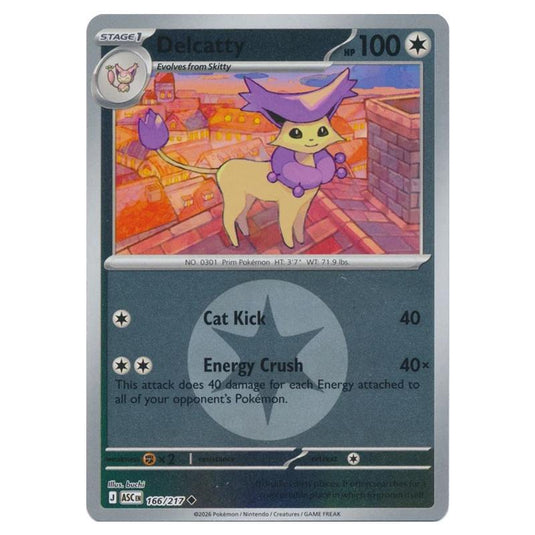 Pokemon - Mega Evolution - Ascended Heroes - Energy Reverse Holo - Delcatty - 166/217