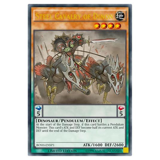 Yu-Gi-Oh! - Breakers of Shadow Sneak Peek Participation Card - Steel Cavalry of Dinon (Ultra Rare) BOSH-ENSP1