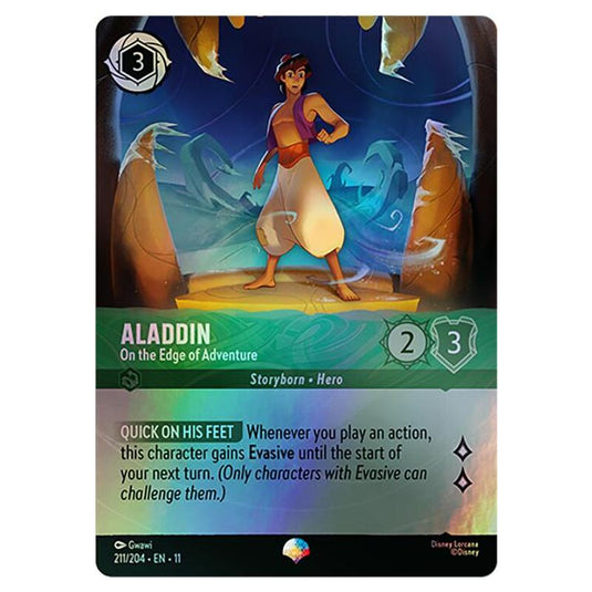 Lorcana - Winterspell - Aladdin - On the Edge of Adventure (Epic) - 211/204
