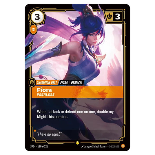 Riftbound: League of Legends TCG - Spiritforged - Fiora - Peerless - 110a/221