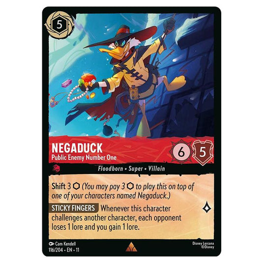 Lorcana - Winterspell - Negaduck - Public Enemy Number One (Rare) - 116/204